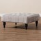 Baxton Studio Keswick Gray Velvet Upholstered Button Tufted Cocktail Ottoman 151-9358 - alternate 5